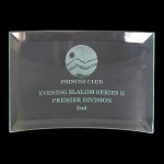 Curved Glass Awards Supplied In White Cardboard Box. Price Includes Engraving