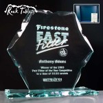 Hexagon Rock Tablet Glass Awards. Supplied In A Branded Box. Price Includes Engraving.