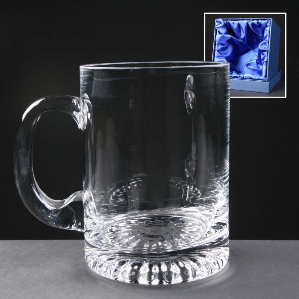 Balmoral Engraved Glass Tankards Supplied In A Satin Lined Presentation Box. Price Includes Engraving.