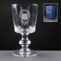 Balmoral Glass Sussex Engraved Wine Glasses In Blue Cardboard Box