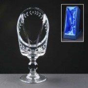 Balmoral Glass Sliced Chalice With Laurel Cut Supplied In A Satin Lined Presentation Box. Price Includes Engraving.