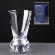 Balmoral Glass Engraved Firing Glasses In Blue Cardboard Box 1