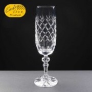Earle Crystal Champagne Flute With Panel For Engraving