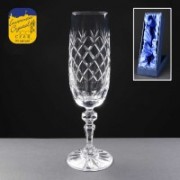 Earle Crystal Champagne Flute With Panel For Engraving In Presentation Box 1