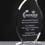 Whitefire Glen Esk Crystal Awards Supplied In A Velvet Lined Presentation Case. Price Includes Engraving.