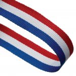 Red/White/Blue Woven Medal Ribbons With Clip 1