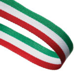 Red / White / Green Woven Medal Ribbons With Clip 1