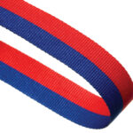 Blue / Red Woven Medal Ribbons With Clip  1
