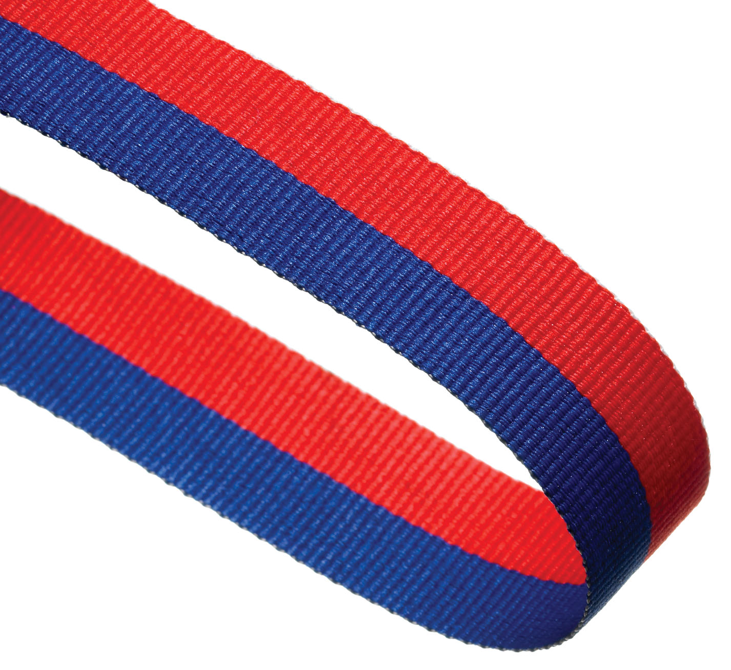 Blue / Red Woven Medal Ribbons With Clip