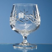 Earle Crystal Brandy Glass With Panel For Engraving