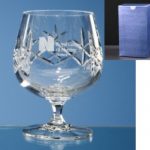 Earle Crystal Brandy Glass Supplied In Blue Cardboard Gift Box.