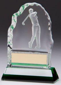 Iceberg Glass Golf Trophies